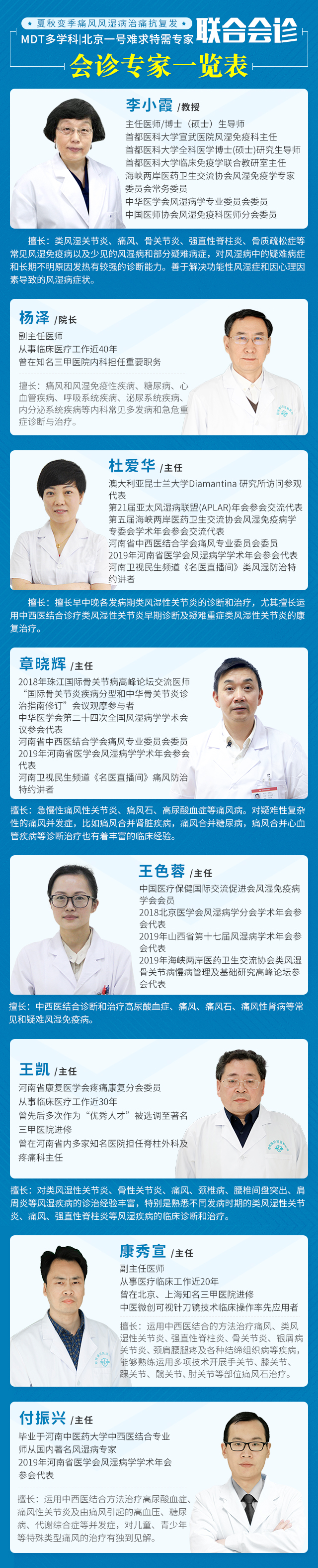 MDT多学科专家团联合查房巡诊